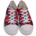 Us presidential election colorful vibrant pattern design  Women s Low Top Canvas Sneakers View1