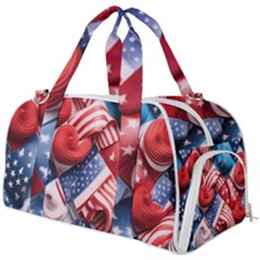 Us Presidential Election Colorful Vibrant Pattern Design  Burner Gym Duffle Bag by dflcprintsclothing