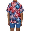 Us presidential election colorful vibrant pattern design  Kids  Short Sleeve Swimwear View2