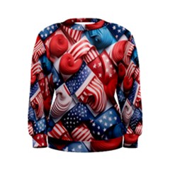 Us Presidential Election Colorful Vibrant Pattern Design  Women s Sweatshirt by dflcprintsclothing