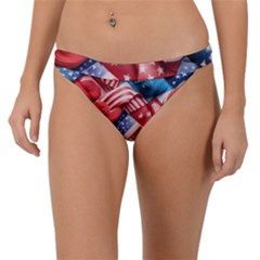 Us Presidential Election Colorful Vibrant Pattern Design  Band Bikini Bottoms by dflcprintsclothing