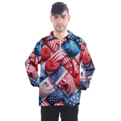 Us Presidential Election Colorful Vibrant Pattern Design  Men s Half Zip Pullover by dflcprintsclothing