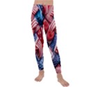 Us presidential election colorful vibrant pattern design  Kids  Lightweight Velour Leggings View1