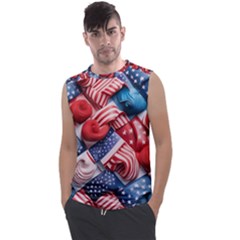 Us Presidential Election Colorful Vibrant Pattern Design  Men s Regular Tank Top by dflcprintsclothing