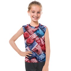 Us Presidential Election Colorful Vibrant Pattern Design  Kids  Mesh Tank Top by dflcprintsclothing