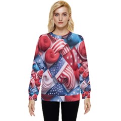 Us Presidential Election Colorful Vibrant Pattern Design  Hidden Pocket Sweatshirt by dflcprintsclothing