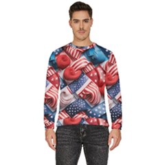 Us Presidential Election Colorful Vibrant Pattern Design  Men s Fleece Sweatshirt by dflcprintsclothing