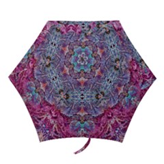 Fuchsia Blend June Mini Folding Umbrellas by kaleidomarblingart