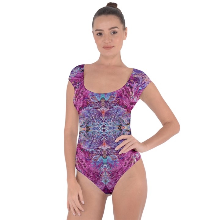 Fuchsia Blend June Short Sleeve Leotard 