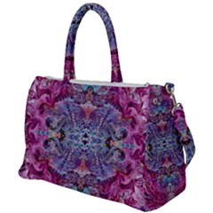 Fuchsia Blend June Duffel Travel Bag by kaleidomarblingart