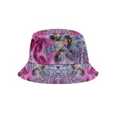 Fuchsia Blend June Inside Out Bucket Hat (kids) by kaleidomarblingart