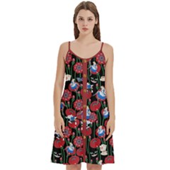 Alice In Wonderland Flower Alice In Wonderland Flower Women s Spaghetti Strap Pullover Cami Dress by flowerland