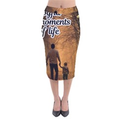 Joyful Moments Velvet Midi Pencil Skirt by artameybodi