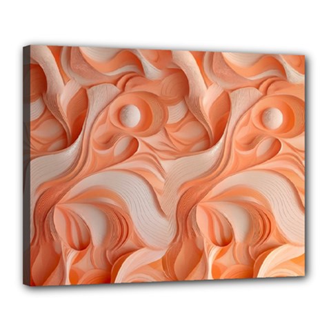 Peach Fuzz Elegant Print Abstract Design Canvas 20  X 16  (stretched) by dflcprintsclothing