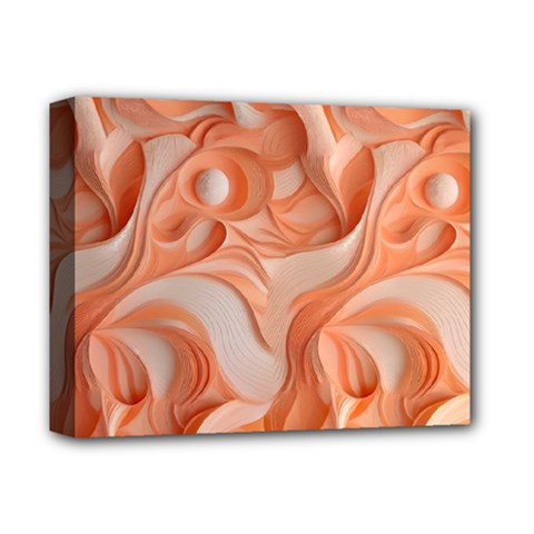 Peach Fuzz Elegant Print Abstract Design Deluxe Canvas 14  X 11  (stretched) by dflcprintsclothing