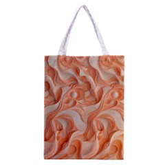 Peach Fuzz Elegant Print Abstract Design Classic Tote Bag by dflcprintsclothing