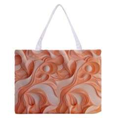 Peach Fuzz Elegant Print Abstract Design Zipper Medium Tote Bag by dflcprintsclothing