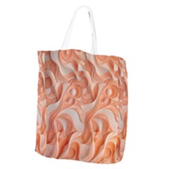 Peach Fuzz Elegant Print Abstract Design Giant Grocery Tote by dflcprintsclothing