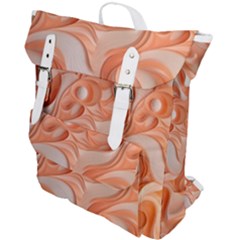 Peach Fuzz Elegant Print Abstract Design Buckle Up Backpack by dflcprintsclothing