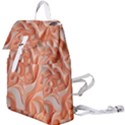 Peach Fuzz Elegant Print Abstract Design Buckle Everyday Backpack View1