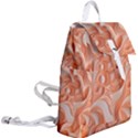 Peach Fuzz Elegant Print Abstract Design Buckle Everyday Backpack View2