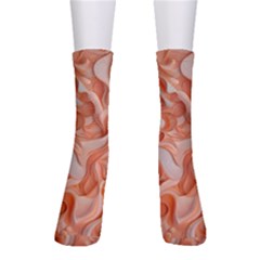 Peach Fuzz Elegant Print Abstract Design Crew Socks by dflcprintsclothing