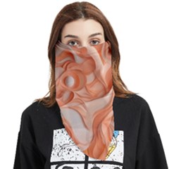 Peach Fuzz Elegant Print Abstract Design Face Covering Bandana (triangle) by dflcprintsclothing