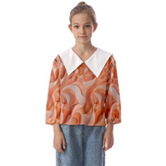 Peach Fuzz Elegant Print Abstract Design Kids  Sailor Shirt by dflcprintsclothing