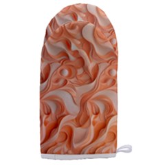 Peach Fuzz Elegant Print Abstract Design Microwave Oven Glove by dflcprintsclothing