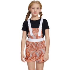 Peach Fuzz Elegant Print Abstract Design Kids  Short Overalls by dflcprintsclothing