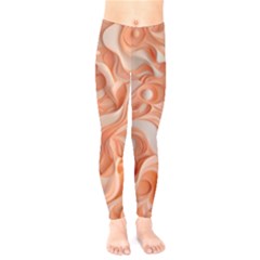 Peach Fuzz Elegant Print Abstract Design Kids  Classic Winter Leggings