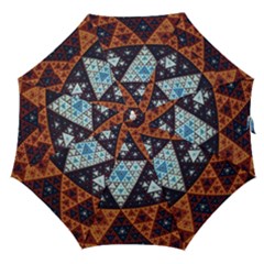 Fractal Triangle Geometric Abstract Pattern Straight Umbrellas by Cemarart