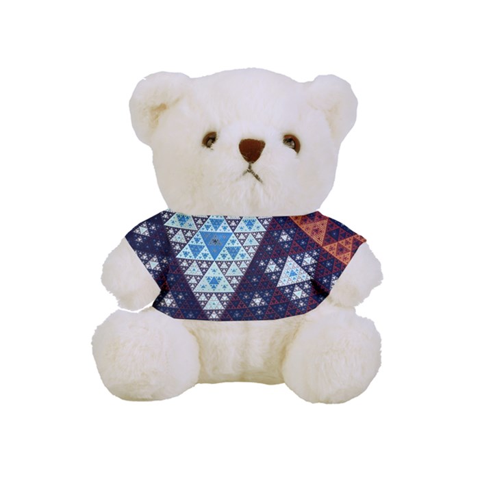 Fractal Triangle Geometric Abstract Pattern Full Print Cuddly Teddy Bear