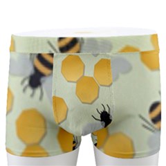 Bees Pattern Honey Bee Bug Honeycomb Honey Beehive Men s Boxer Briefs by Bedest