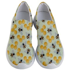 Bees Pattern Honey Bee Bug Honeycomb Honey Beehive Women s Lightweight Slip Ons by Bedest