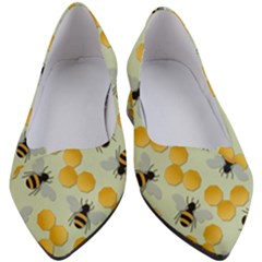 Bees Pattern Honey Bee Bug Honeycomb Honey Beehive Women s Block Heels  by Bedest