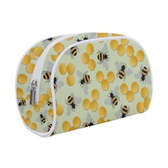 Bees Pattern Honey Bee Bug Honeycomb Honey Beehive Make Up Case (small) by Bedest