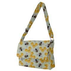 Bees Pattern Honey Bee Bug Honeycomb Honey Beehive Full Print Messenger Bag (m) by Bedest