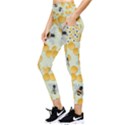 Bees Pattern Honey Bee Bug Honeycomb Honey Beehive Pocket Leggings  View3