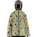 Bees Pattern Honey Bee Bug Honeycomb Honey Beehive Men s Zip Ski and Snowboard Waterproof Breathable Jacket View1