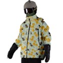 Bees Pattern Honey Bee Bug Honeycomb Honey Beehive Men s Zip Ski and Snowboard Waterproof Breathable Jacket View2