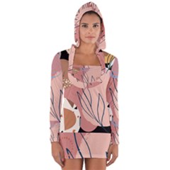 Abstract Boho Bohemian Style Retro Vintage Long Sleeve Hooded T-shirt by Proyonanggan