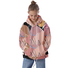 Abstract Boho Bohemian Style Retro Vintage Kids  Oversized Hoodie