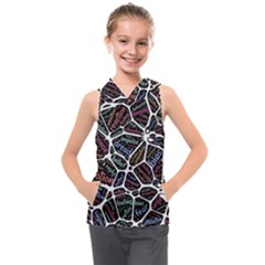 Mental Human Experience Mindset Kids  Sleeveless Hoodie by Paksenen