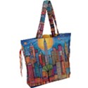 City New York Nyc Skyscraper Skyline Downtown Night Business Urban Travel Landmark Building Architec Drawstring Tote Bag View2