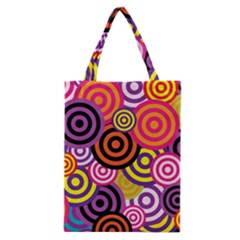 Abstract Circles Background Retro Classic Tote Bag by Ravend