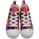 Abstract Circles Background Retro Kids  Mid-Top Canvas Sneakers View1