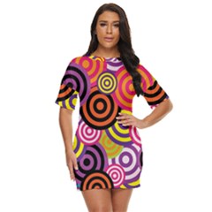 Abstract Circles Background Retro Just Threw It On Dress by Ravend