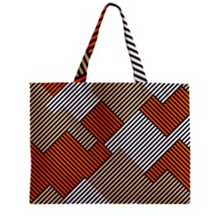 Abstract Pattern Line Art Design Decoration Zipper Mini Tote Bag by Ravend