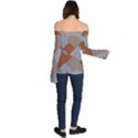 Abstract Pattern Line Art Design Decoration Off Shoulder Long Sleeve Top View2